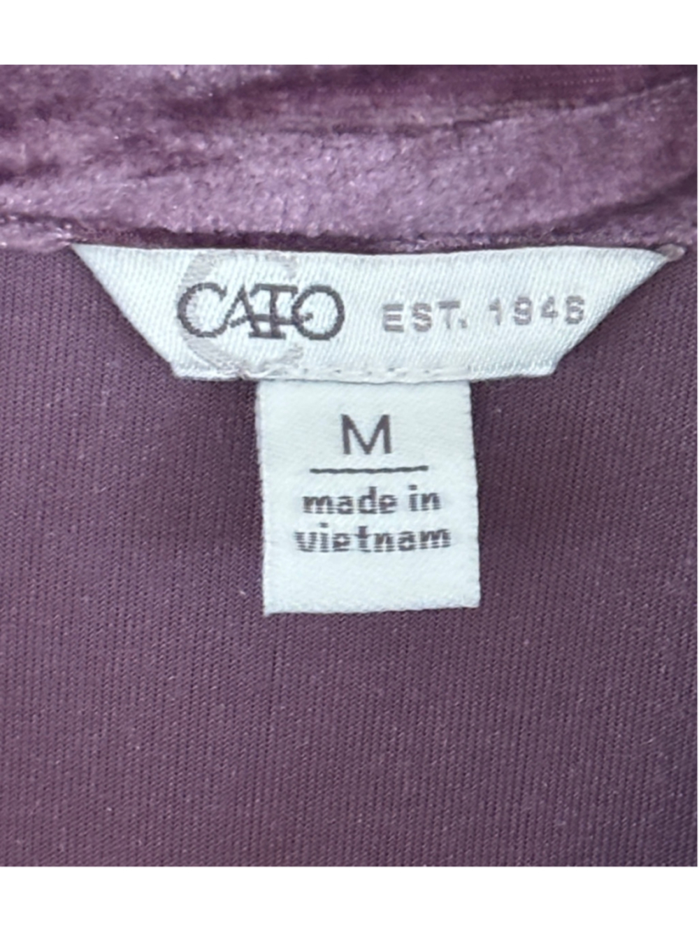 Cato purple crushed stretch velvet lg puff slv shirt dress SZ M goth festival - Picture 6 of 10